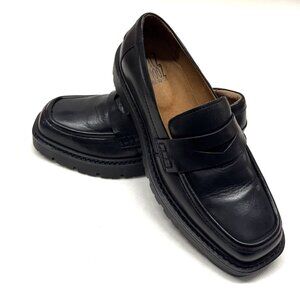 MIZ MOOZ LEATHER SLIP ON LOAFERS BLACK 37EU / 7US NEW # F-37